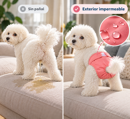 Pañal Impermeable para Perros Ajustable