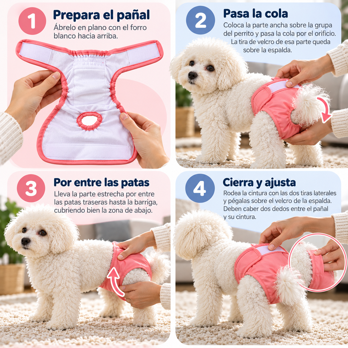 Pañal Impermeable para Perros Ajustable